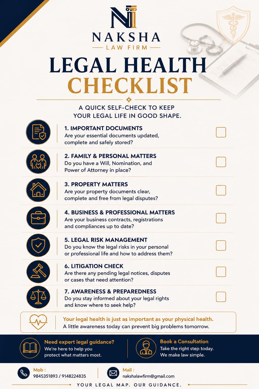 Legal Health Checklist - page 1